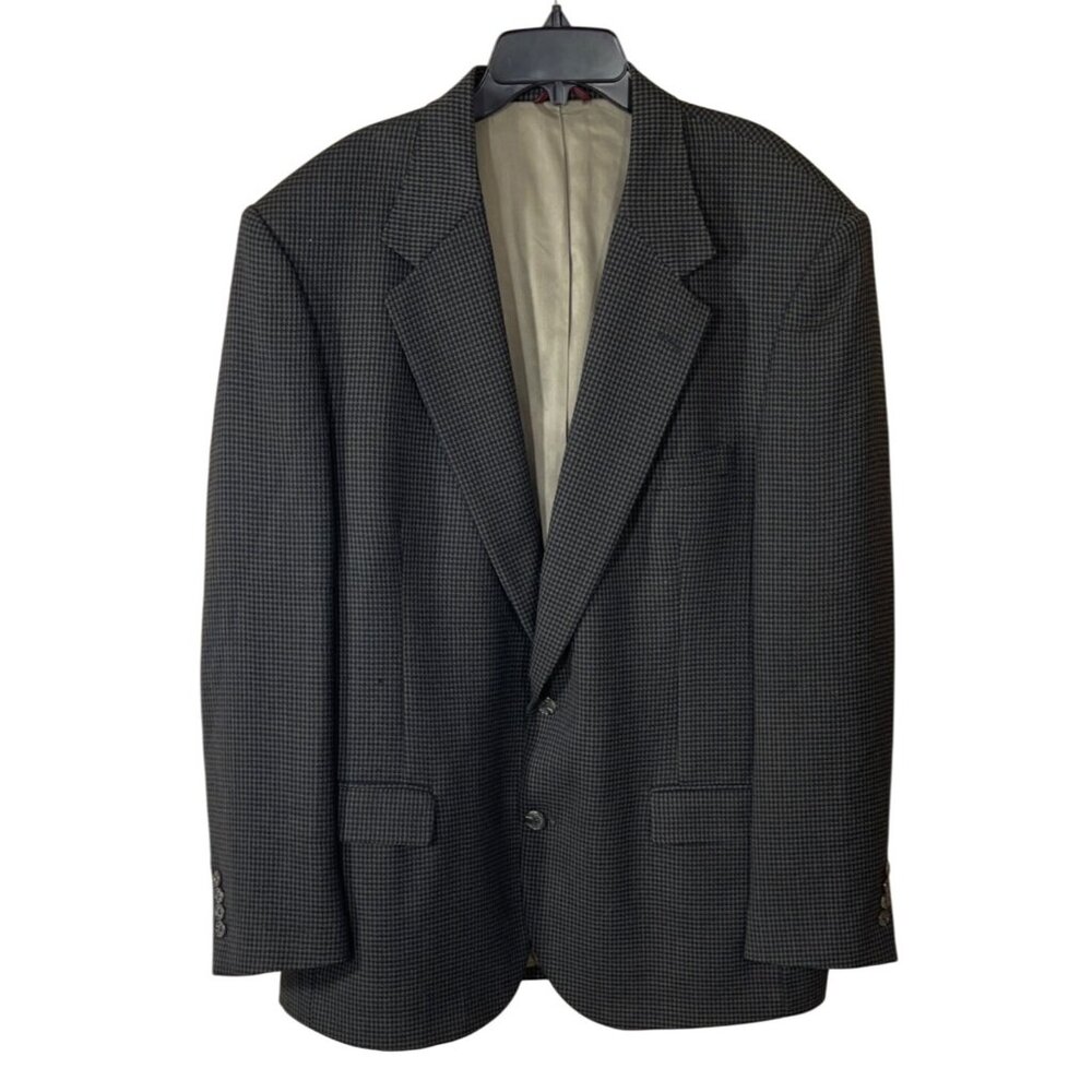 Dawson & Roberts Men's Blazer Wool 44 (READ) Black Taupe Tweed